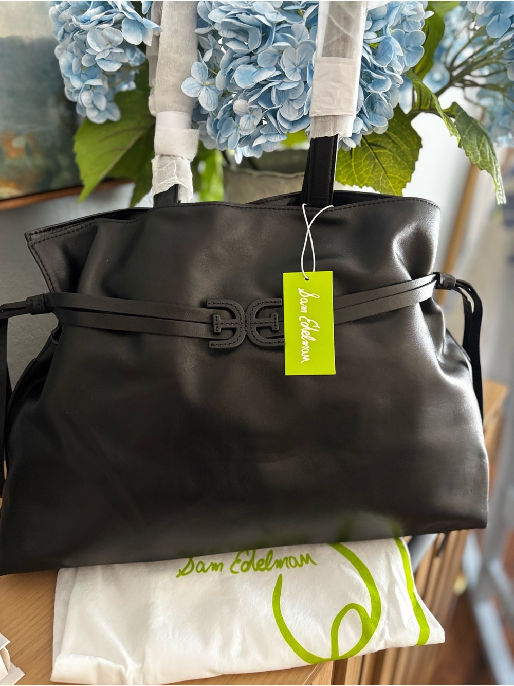 Sam Edelman Poppy Large Leather
Drawstring Tote - Picture 1 of 6